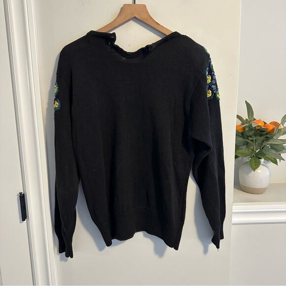 Vintage Lindsay Blake Black Sequin Sweater Medium - Picture 4 of 10